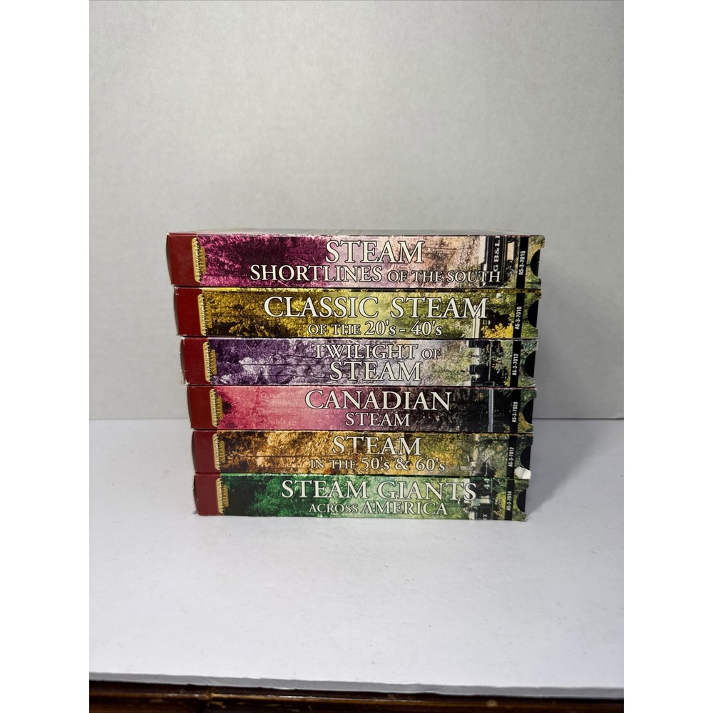 Vintage American Steam VHS Lot of 6 Classic Train Documentaries Volume Set 1998